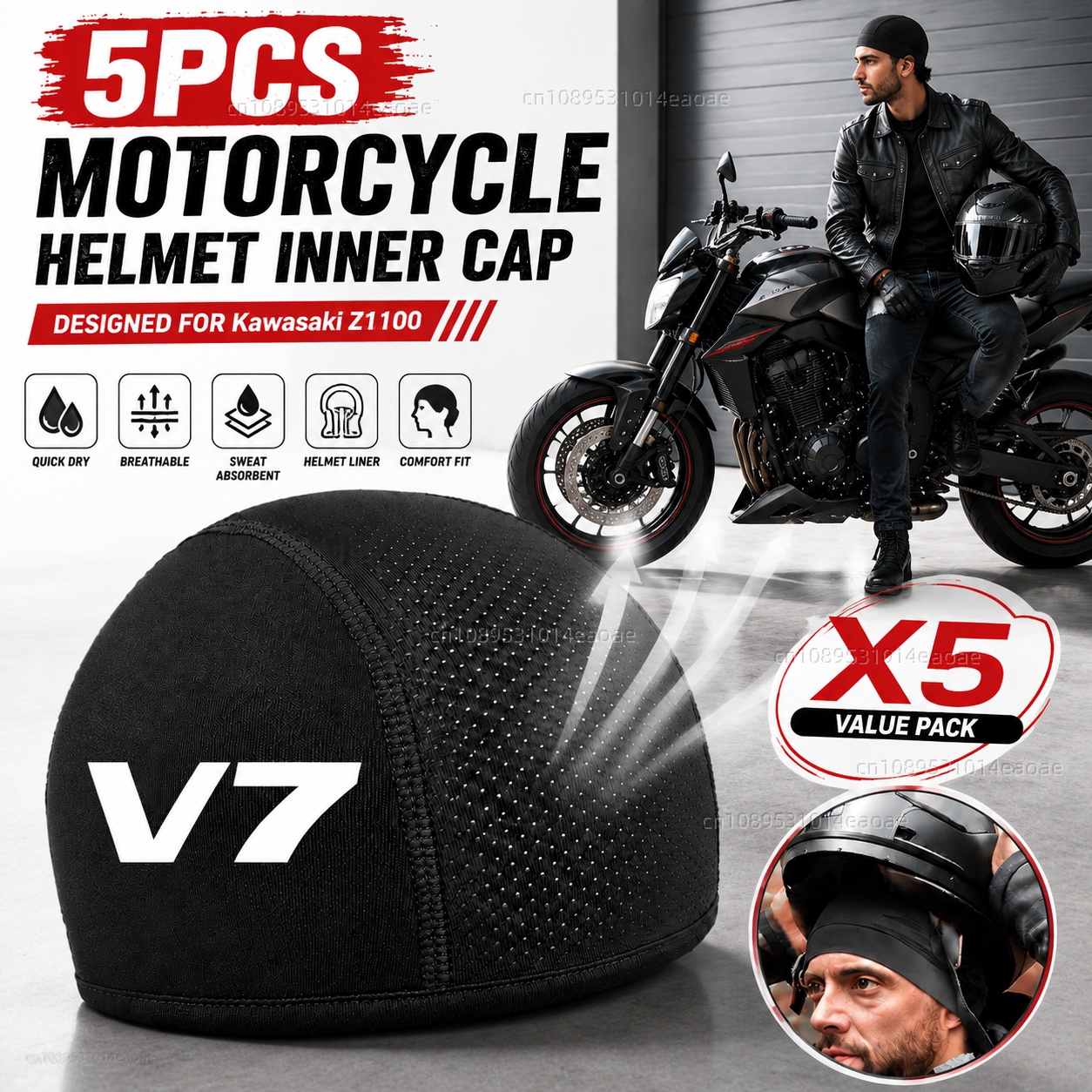 Motorcycle Gear Helmets - 5pcs Motorcycle Helmet Inner Cap Hat