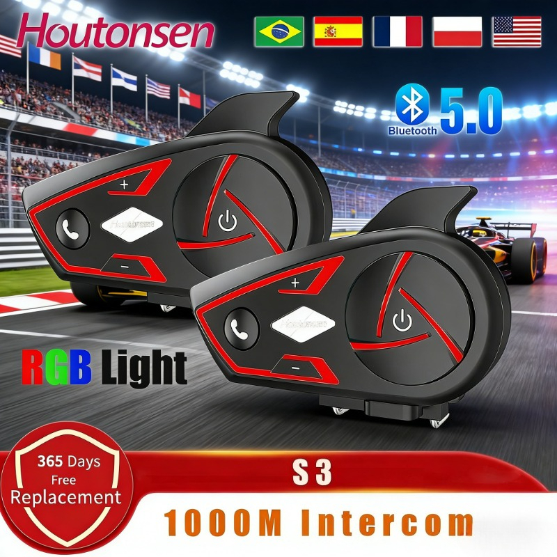 Houtonsen S3 Helmet Bluetooth  - Intercom Headset Helmet ulasan dan harga