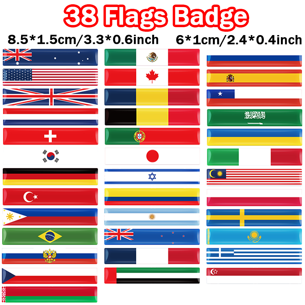 4pcs 3D Epoxy Flag Badge Auto  - Motorcycle Gear Auto ulasan dan harga