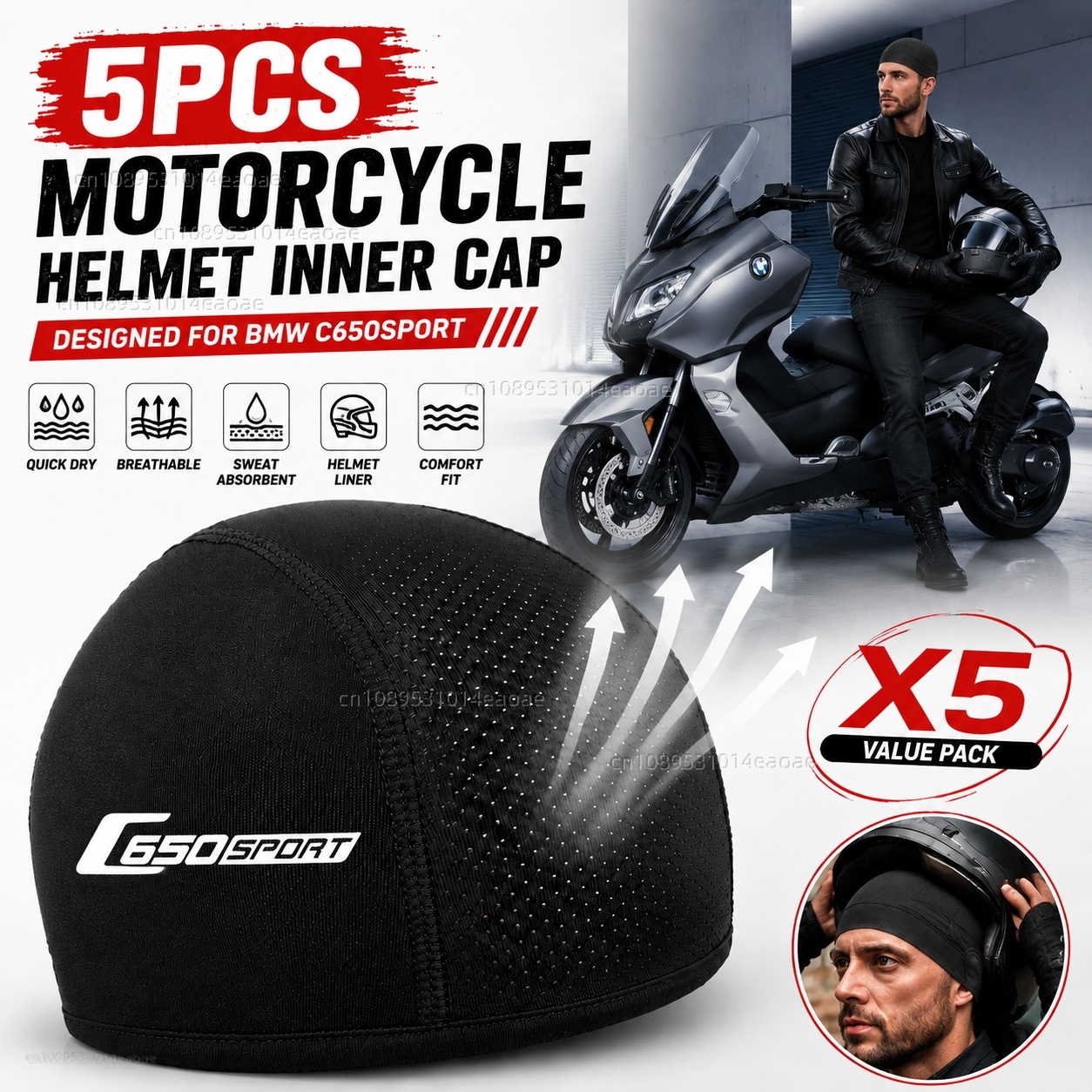 5pcs Motorcycle Helmet Inner C - Motorcycle Gear Helmets ulasan dan harga