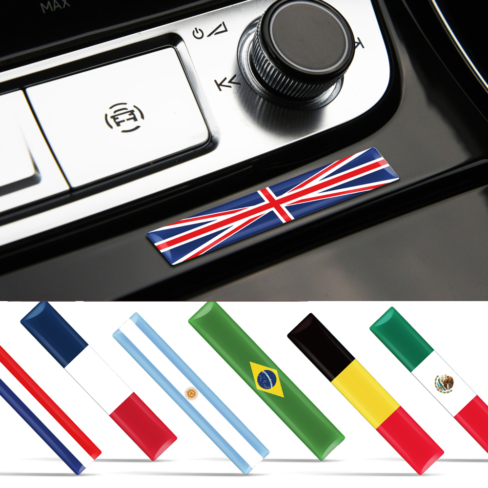4pcs 3D Epoxy Flag Sticker Aut - Motorcycle Gear Auto ulasan dan harga