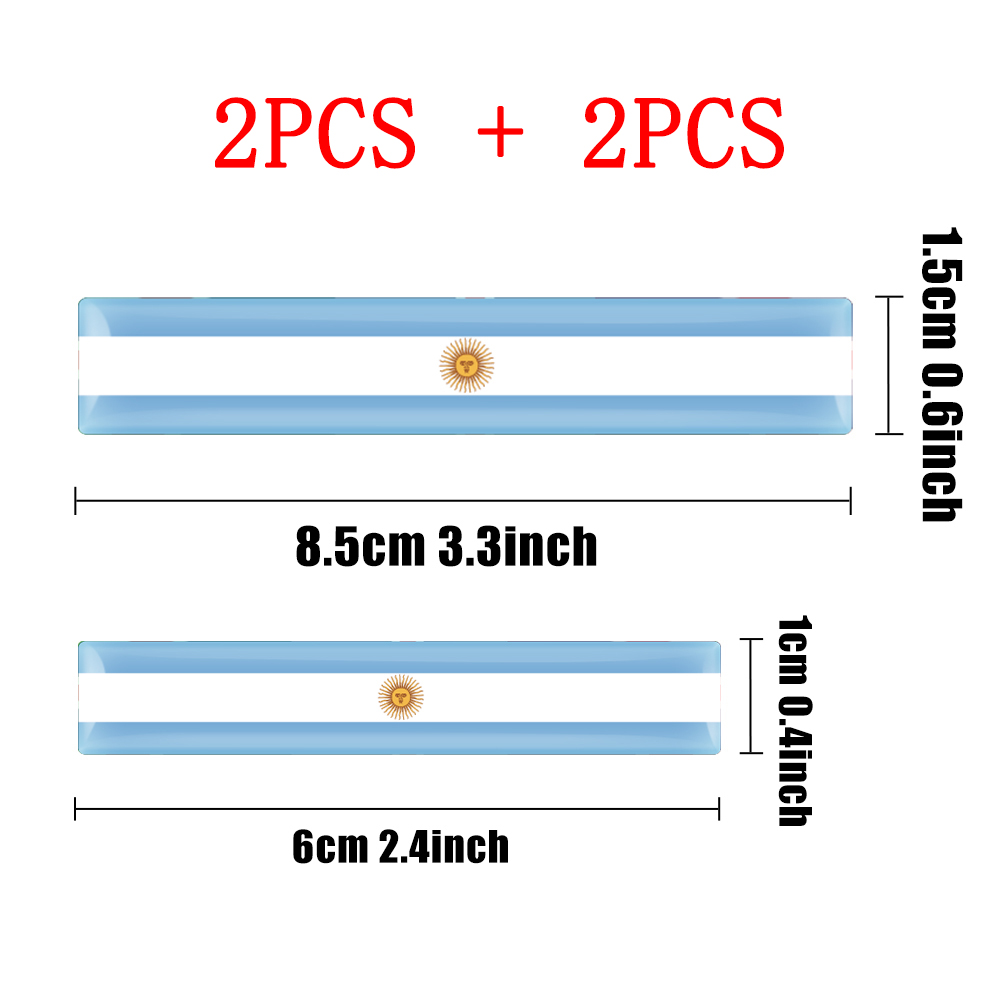 4pcs 3D Epoxy Flag Sticker Aut - Motorcycle Gear Auto ulasan dan harga