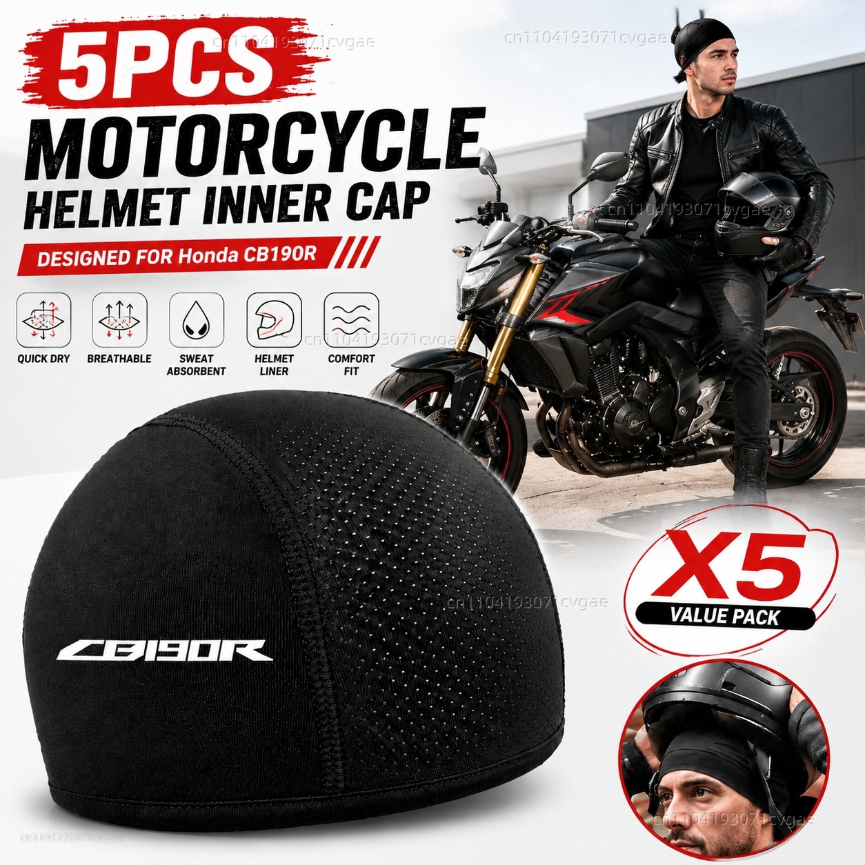 5pcs Motorcycle Helmet Inner C - Motorcycle Gear Helmets ulasan dan harga