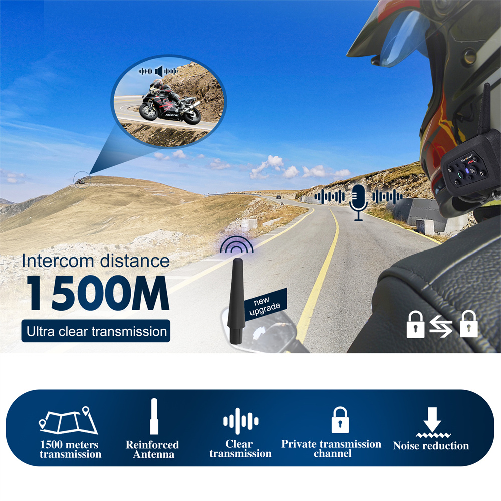 2026 New V6 PLUS Riders Motorc - Intercom Headset Helmet ulasan dan harga