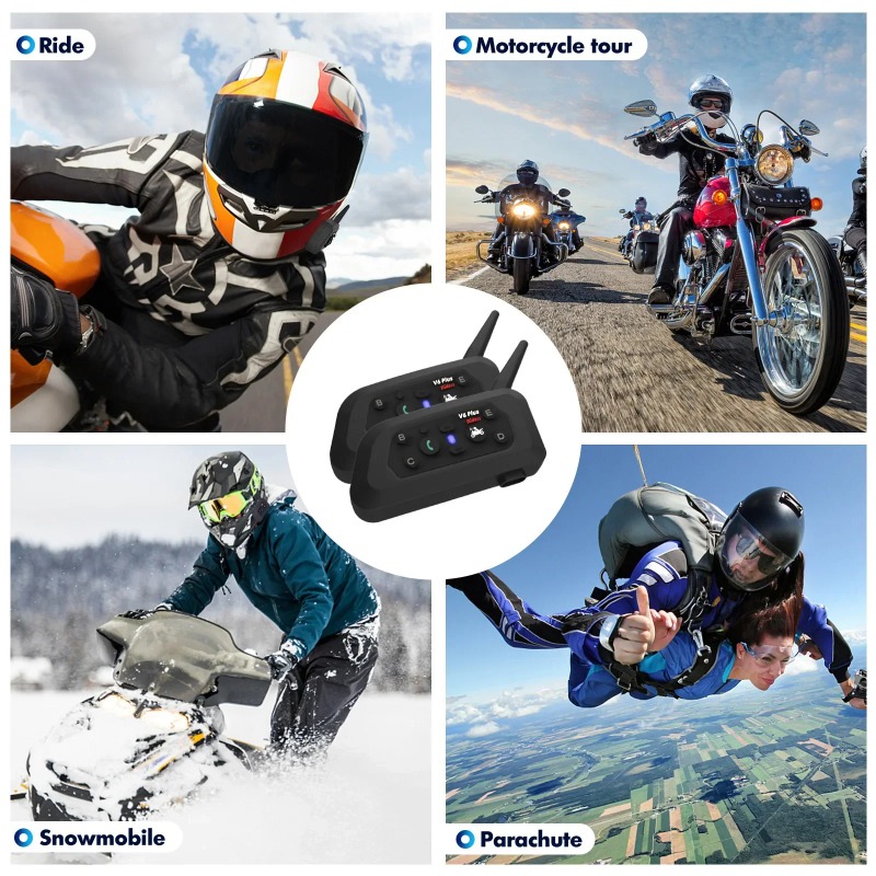 V6 PRO+ 6 Riders Waterproof Mo - Intercom Headset Helmet ulasan dan harga