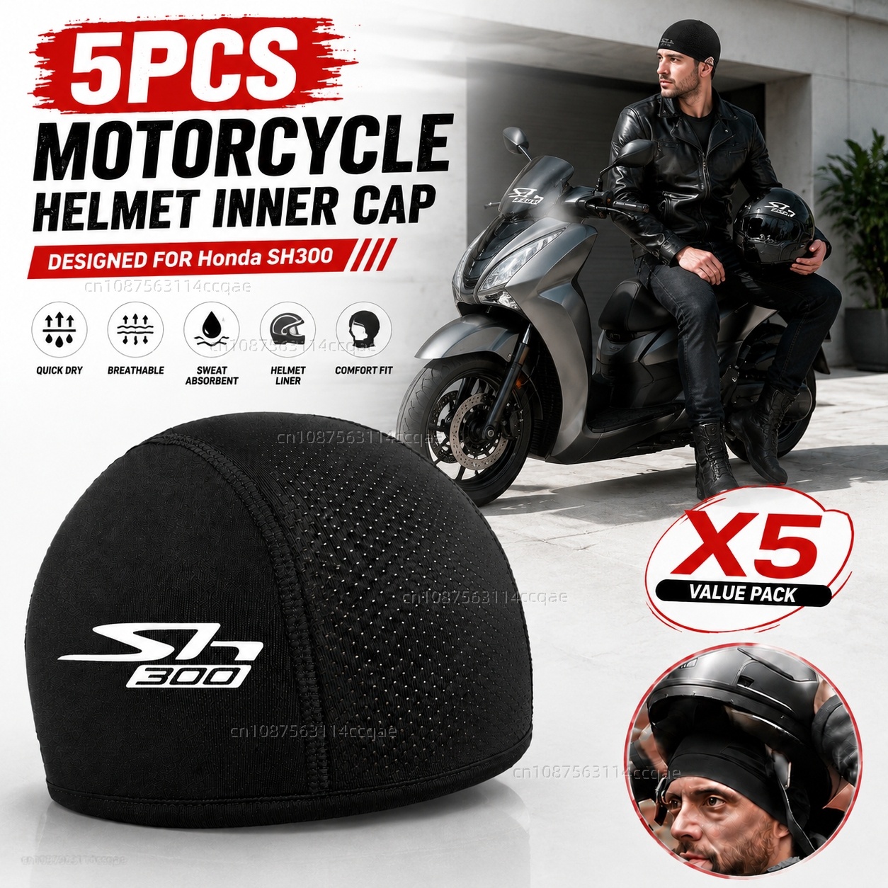 5pcs Motorcycle Helmet Inner C - Motorcycle Gear Helmets ulasan dan harga