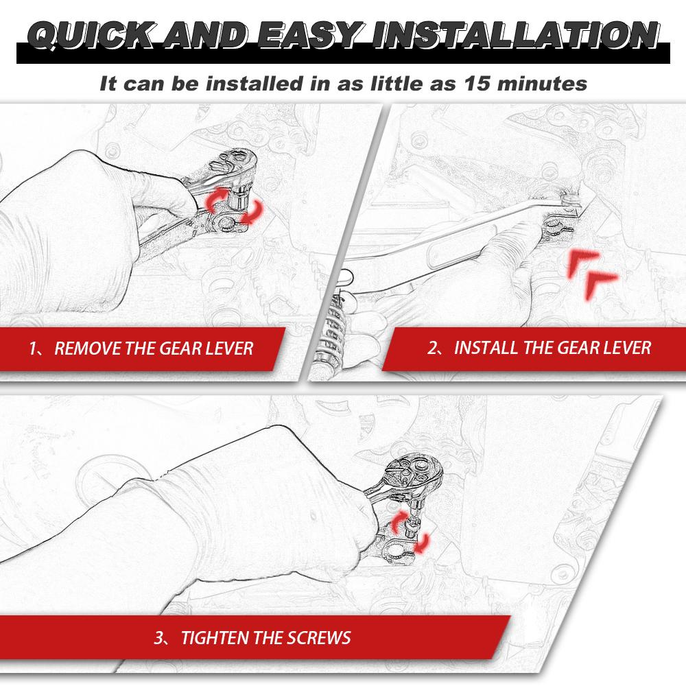 CNC Aluminum Shift lever Motor - Motorcycle Gear Shifter ulasan dan harga
