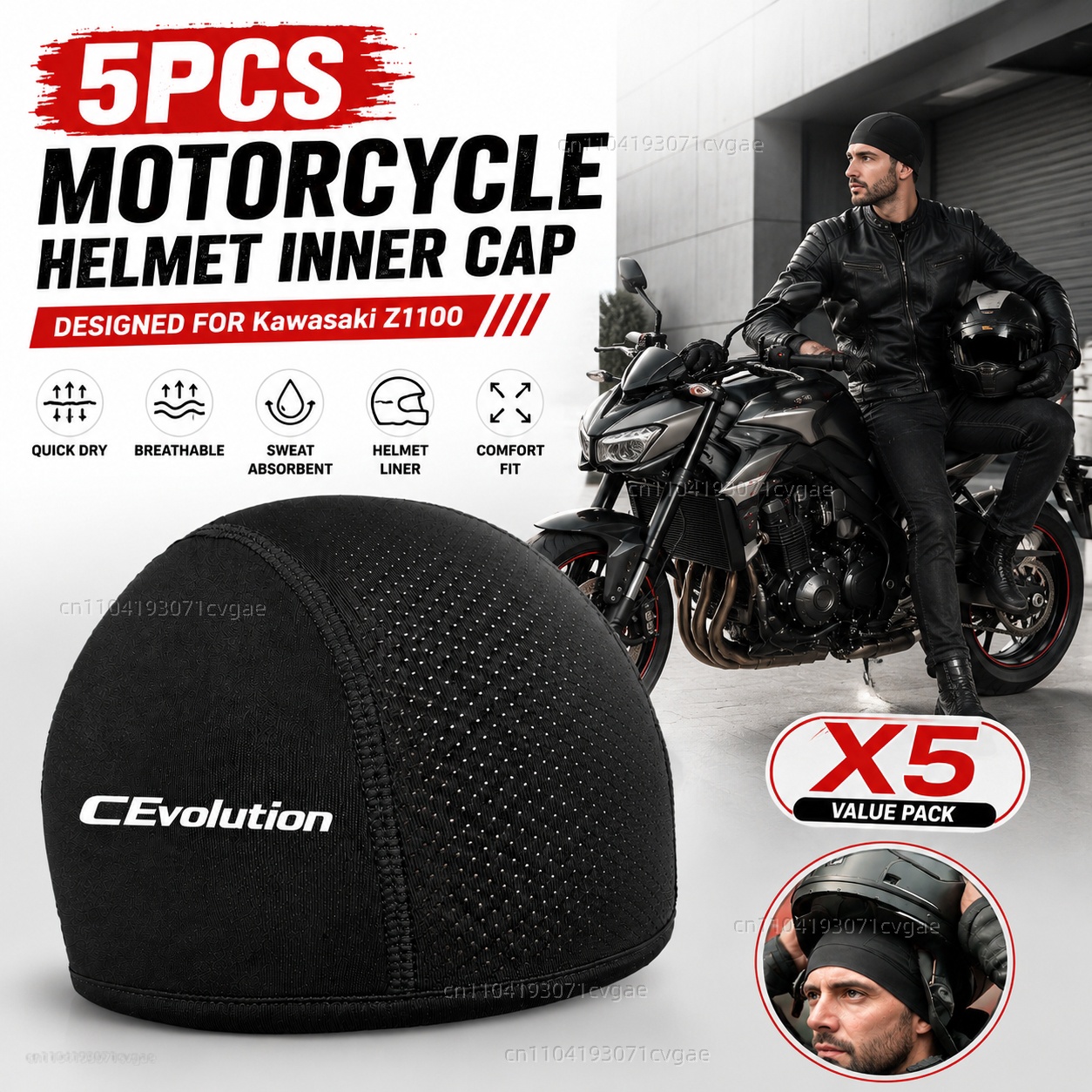 5pcs Motorcycle Helmet Inner C - Motorcycle Gear Helmets ulasan dan harga